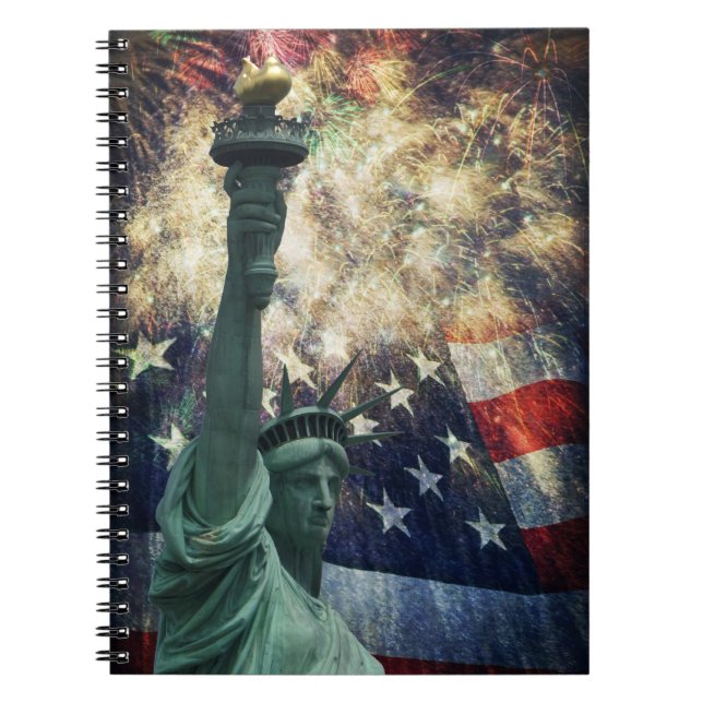 Caderno Espiral Estátua da Liberdade (Frente)