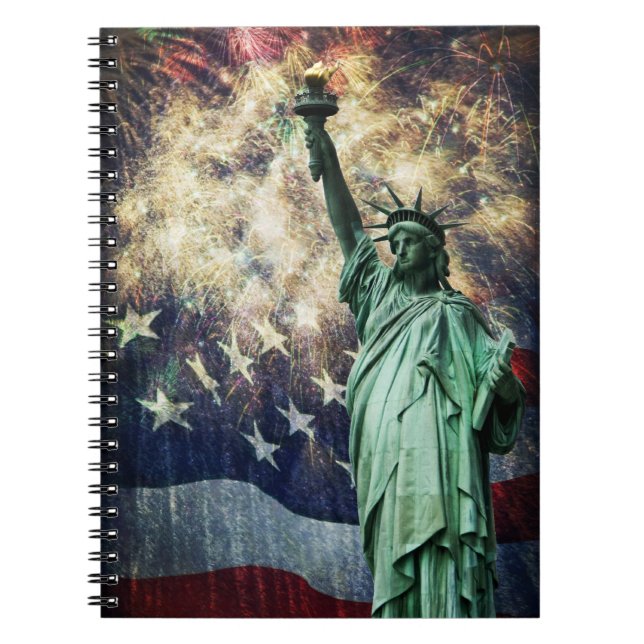 Caderno Espiral Estátua da Liberdade (Frente)