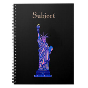 Caderno Espiral Estátua da Liberdade-Nova Iorque-Landmark-