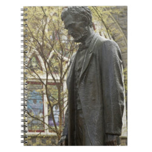 Caderno Espiral Estátua de Abraham Lincoln, Portland, Oregon