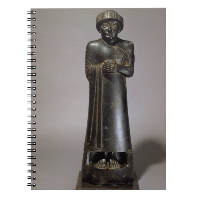 Caderno Espiral Estátua de Gudea, príncipe de Lagash, (Frente)