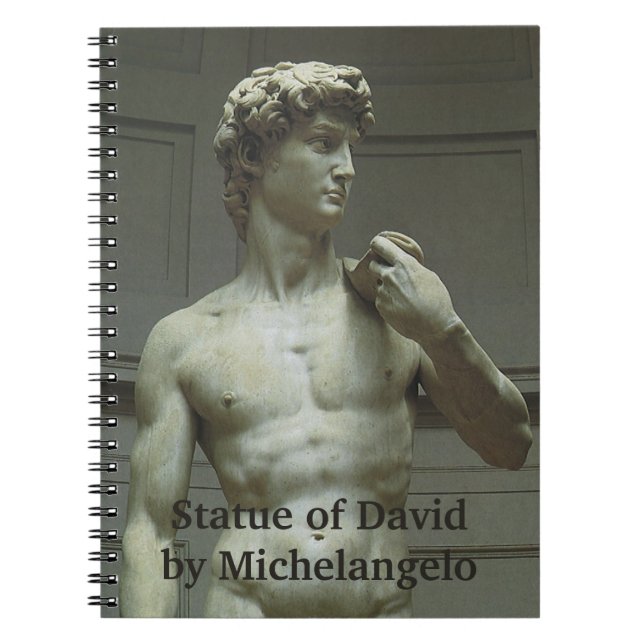Caderno Espiral Estátua de Michelangelo de David (Frente)