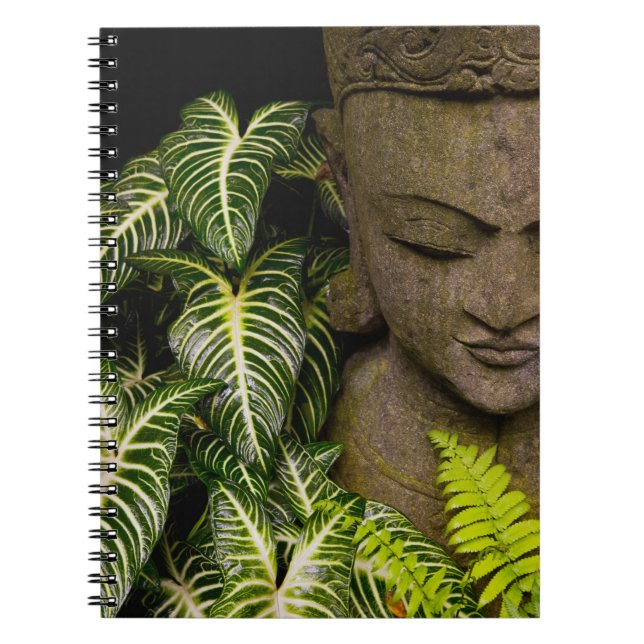 Caderno Espiral Estátua em uma informações sobre localização do (Frente)