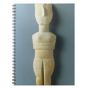 Caderno Espiral Estatueta fêmea, Cycladic adiantado, c.2800-2300