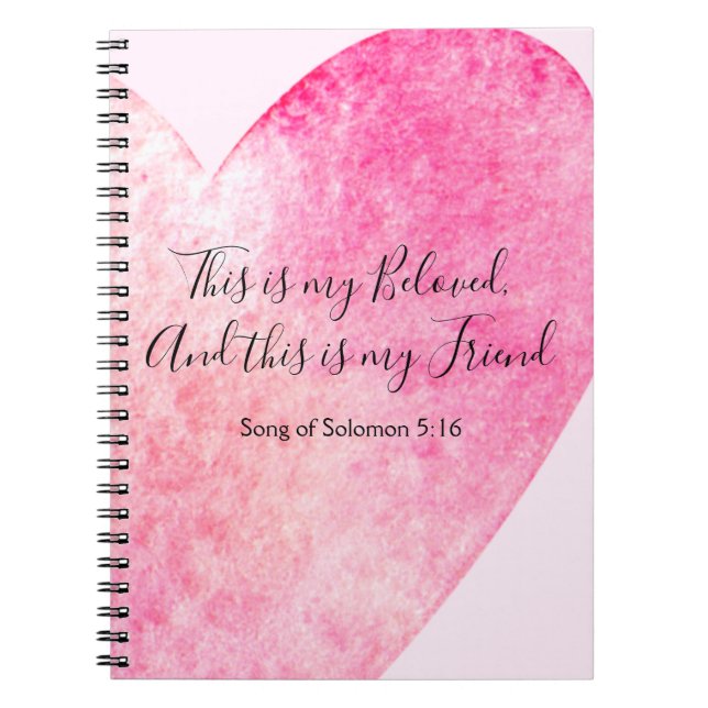 Caderno Espiral Este é meu amado e este é meu amigo (Frente)