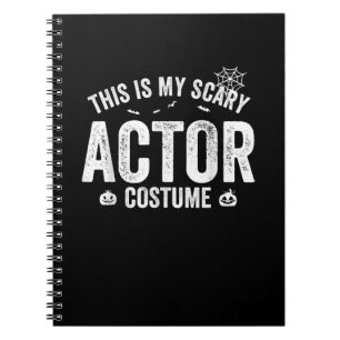Caderno Espiral Este é meu Ator Assustador Costume Halloween Pook