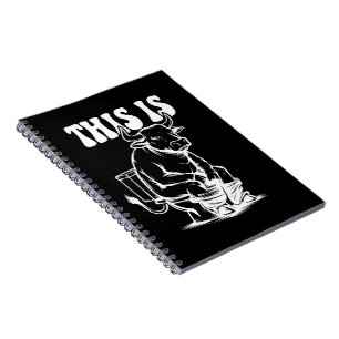 Caderno Espiral Este Touro Está Sentado Em Uma Privada Engraçado W
