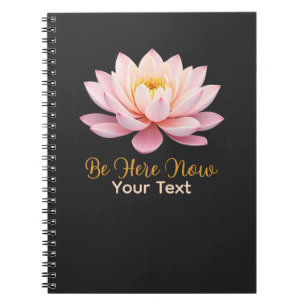 Caderno Espiral Esteja Aqui Agora Pastel Lotus Mindful