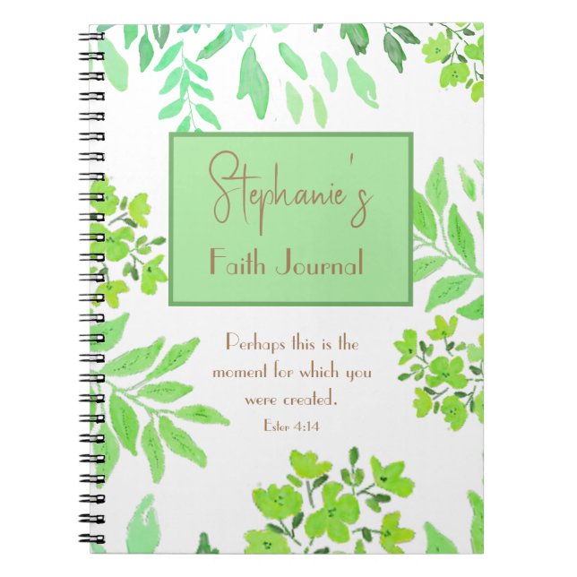 Caderno Espiral Ester 4:14 - Talvez este seja o Moment Green (Frente)