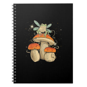 Caderno Espiral Estética Cute Cottagecore Cogumelo Sapo Goblincor