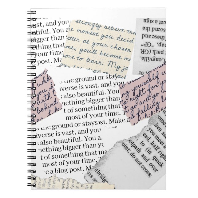 Caderno Espiral Estética da Revista - Estilo Retro Editorial (Frente)