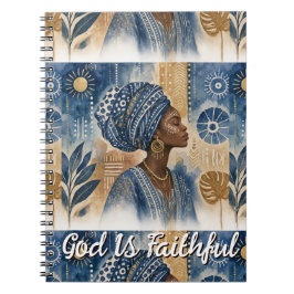 Caderno Espiral Estética de Tecido Adire Afroboêmio, Aquarela