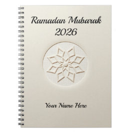 Caderno Espiral Estética Neutra do Ramadão Limpa