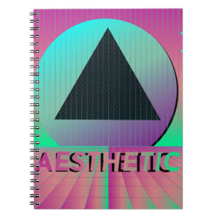 Caderno Espiral estética vaporwave