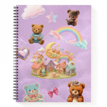 Caderno Espiral Estético Kawaii