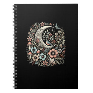 Caderno Espiral Estético Retro Goblincore E Cottagecore Cogumelo
