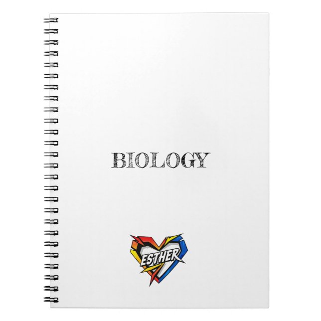 Caderno Espiral Esther White (Frente)