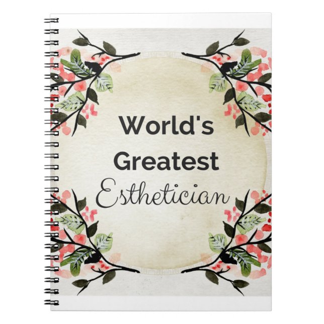 Caderno Espiral Esthetician de World'sGreatest (Frente)