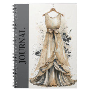 Caderno Espiral Estilo Antiquado Pequeno Vestido Preto Planner LBD