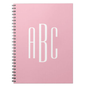 Caderno Espiral Estilo Clássico Branco Cor-de-rosa pálido 3 - Letr
