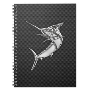 Caderno Espiral Estilo Cromo Marlin na Fibra de Carbono