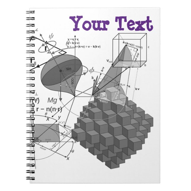Caderno Espiral Estilo da matemática (Frente)