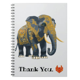 Caderno Espiral Estilo da Tailândia elefante.