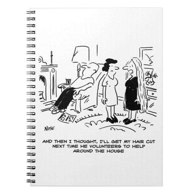 Caderno Espiral Estilo de Cabelo Longo Devido à Ausência de Estimu (Frente)