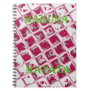 Caderno Espiral Estilo de Matata Red Hakuna