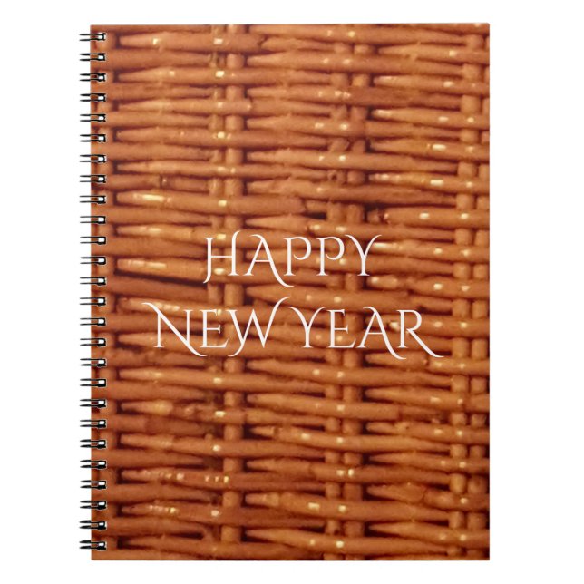 Caderno Espiral Estilo de País da Cesta de Picnic Russo Brown Wick (Frente)