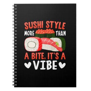 Caderno Espiral Estilo de Sushi Mais do que uma Mordida