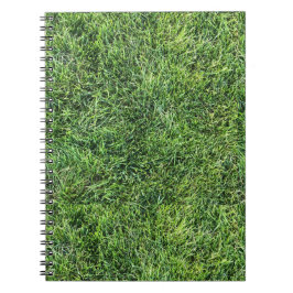 Caderno Espiral Estilo de textura real de grama verde engraçado di