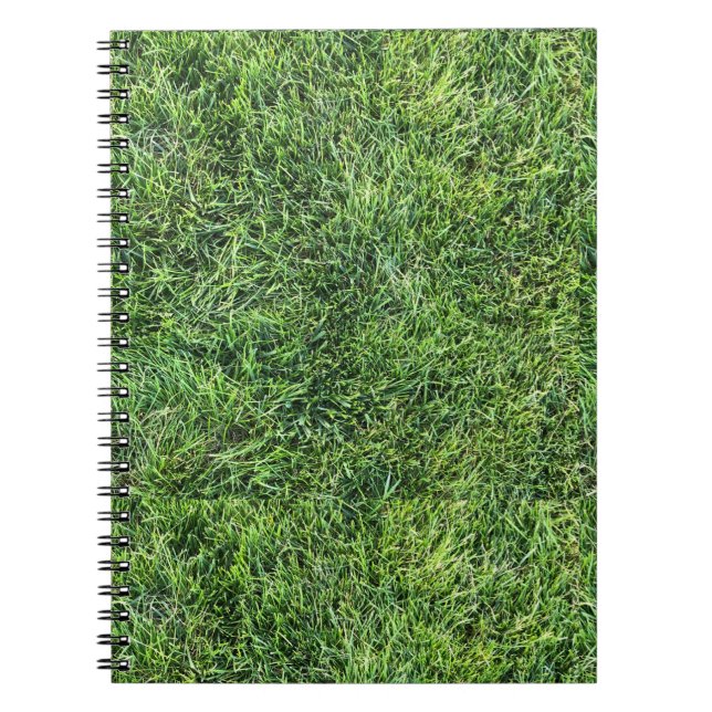 Caderno Espiral Estilo de textura real de grama verde engraçado di (Frente)