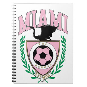 Caderno Espiral Estilo de Variação de Futebol de Miami