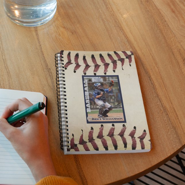 Caderno Espiral Estilo do Coletor de Cartões com fotos de Baseball (Criador carregado)