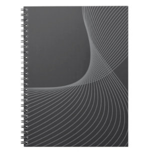 Caderno Espiral Estilo elegante, chic, simples, arte moderna de pa