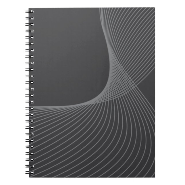 Caderno Espiral Estilo elegante, chic, simples, arte moderna de pa (Frente)