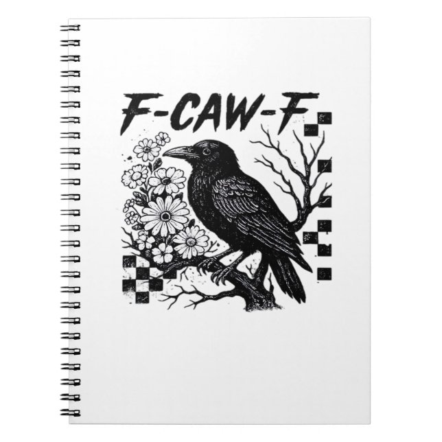 Caderno Espiral Estilo engraçado e essencial F Caw F (Frente)