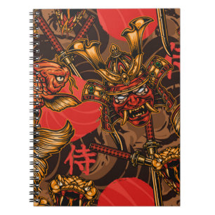 Caderno Espiral Estilo japonês padrão uniforme de vintage com sa