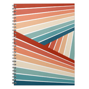 Caderno Espiral Estilo retrô colorido design