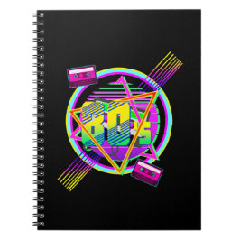CADERNO ESPIRAL ESTILO RETRO GRÁFICO 80S