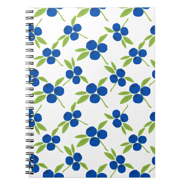 Caderno Espiral Estilo sem costura de Blueberry Cutout docinho (Frente)