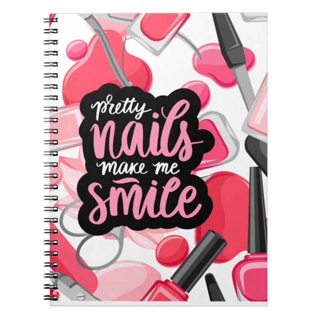 CADERNO ESPIRAL ESTILO UNHAS ART (Frente)