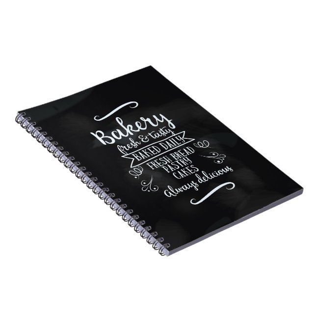 Caderno Espiral Estilo Vintage Bakery poster (Lado Direito)