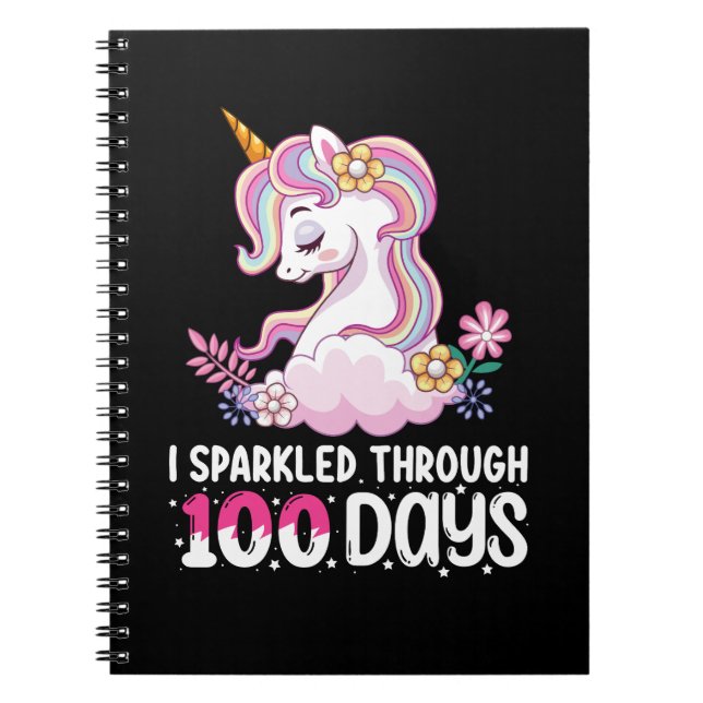 Caderno Espiral Estimulei 100 Dias de Unicórnio Escolar (Frente)