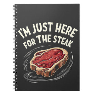 Caderno Espiral Estou aqui para os amantes de carne de bife