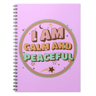 Caderno Espiral Estou Calmo e Pacífico