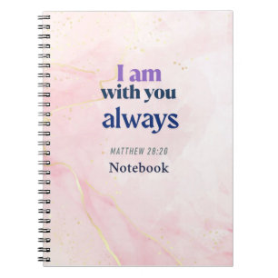 Caderno Espiral Estou com você sempre citação dica pêssego