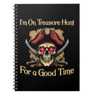 Caderno Espiral Estou em Treasure Hunt por um bom tempo Piratas En
