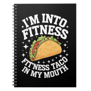 Caderno Espiral Estou Na Forma Fitness Taco Na Minha Boca Camiseta